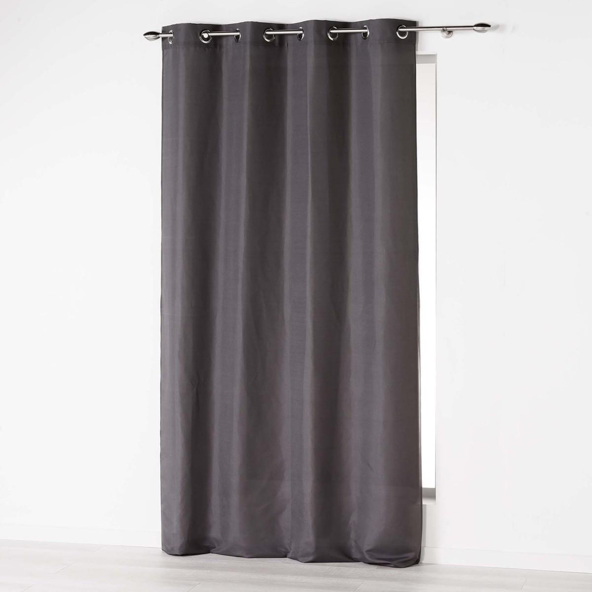 Douceur d'Intérieur Rideau à oeillets  absolu  140x260cm anthracite