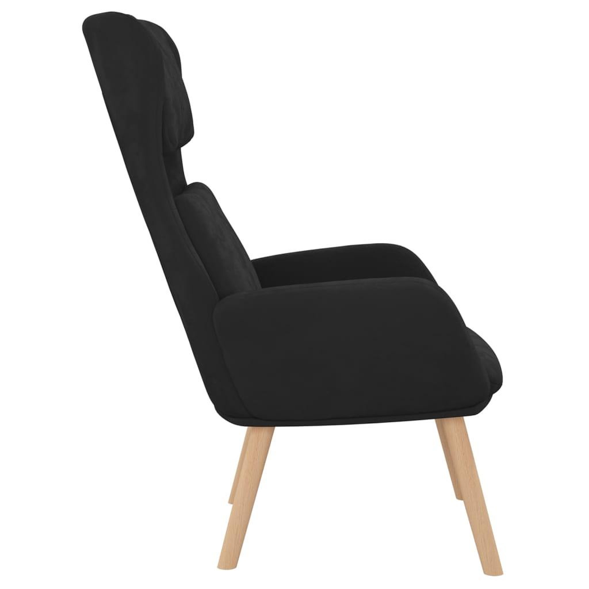 Voir la diapositive 4 : VIDAXL Chaise de relaxation Noir Velours