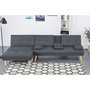 Voir la diapositive 6 : CONCEPT USINE Canapé scandinave convertible 5 places en tissu gris STOCKHOLM