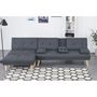 Voir la diapositive 6 : CONCEPT USINE Canapé scandinave convertible 5 places en tissu gris STOCKHOLM