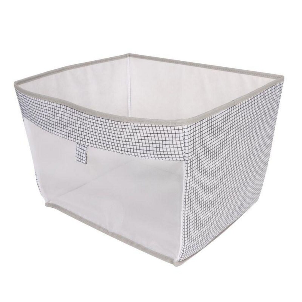Paris Prix Panier de Rangement  Pliable  40cm Gris & Naturel
