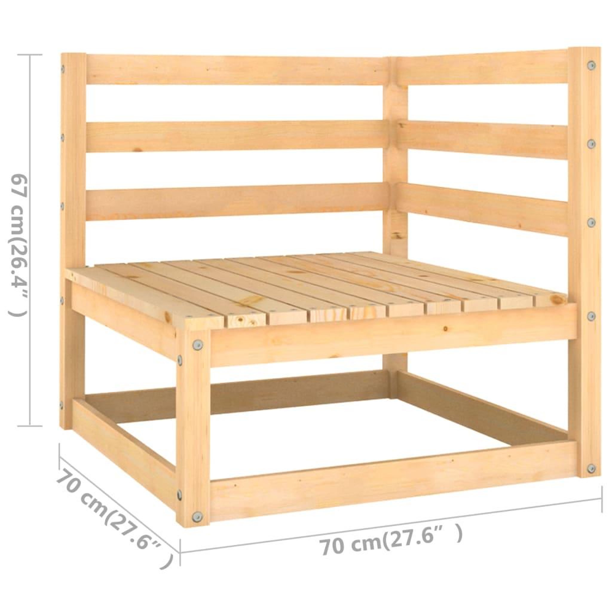 Voir la diapositive 6 : VIDAXL Salon de jardin 9 pcs avec coussins Bois de pin massif