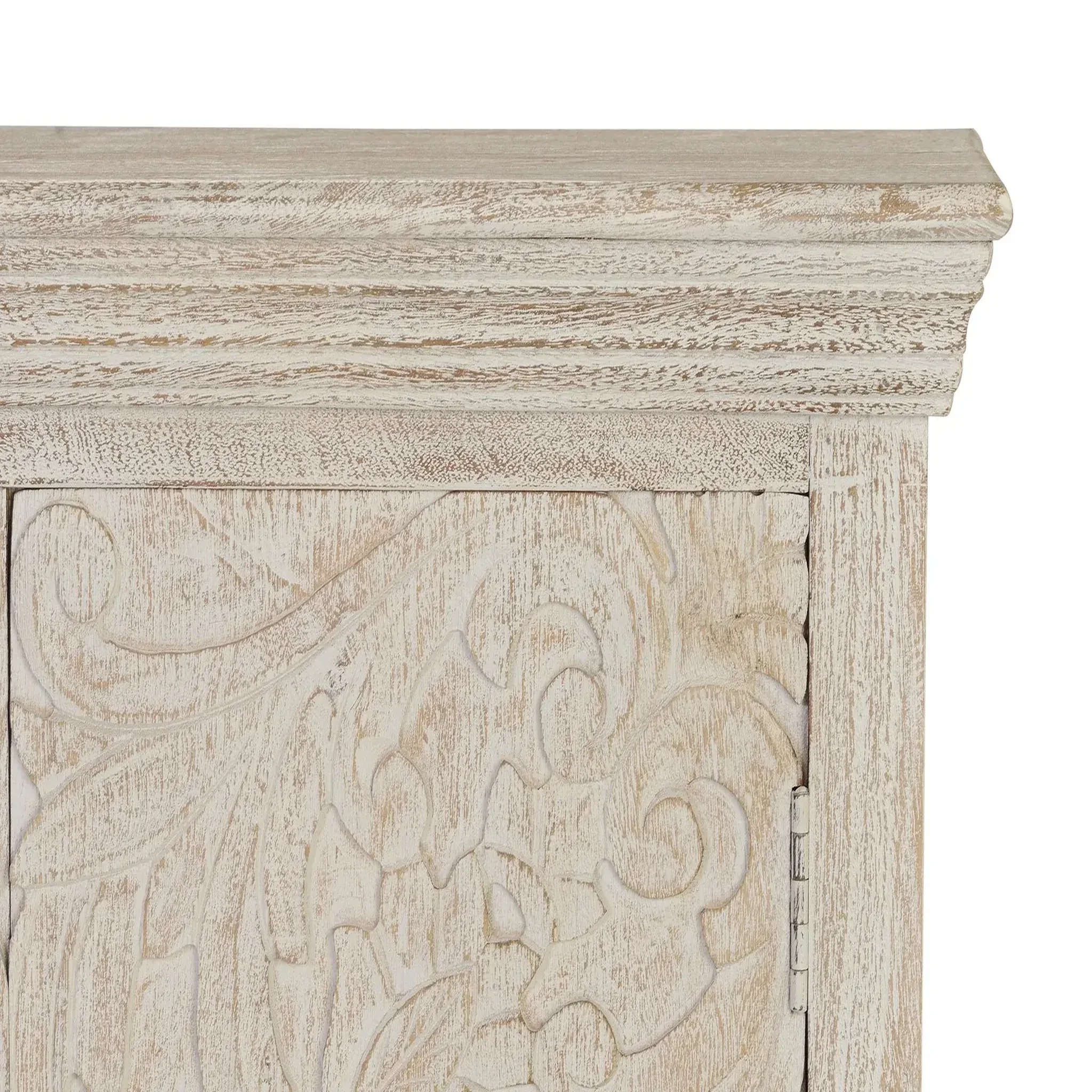 Voir la diapositive 4 : GINER Y COLOMER SL Commode en bois de manguier 90 cm style rustique provençal avec touche ethnique