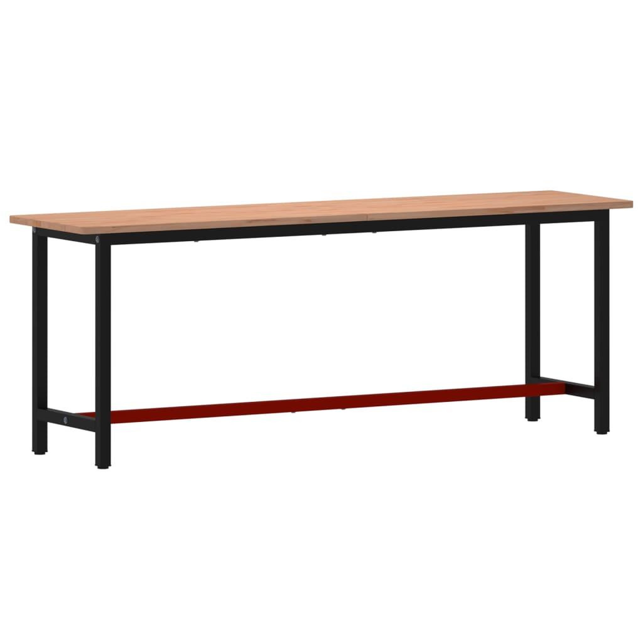 Voir la diapositive 5 : VIDAXL Etabli 220x55x81,5 cm bois massif de hetre et metal