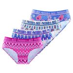 FREEGUN Lot de 4 culottes femme Ethnic. Coloris disponibles : Violet