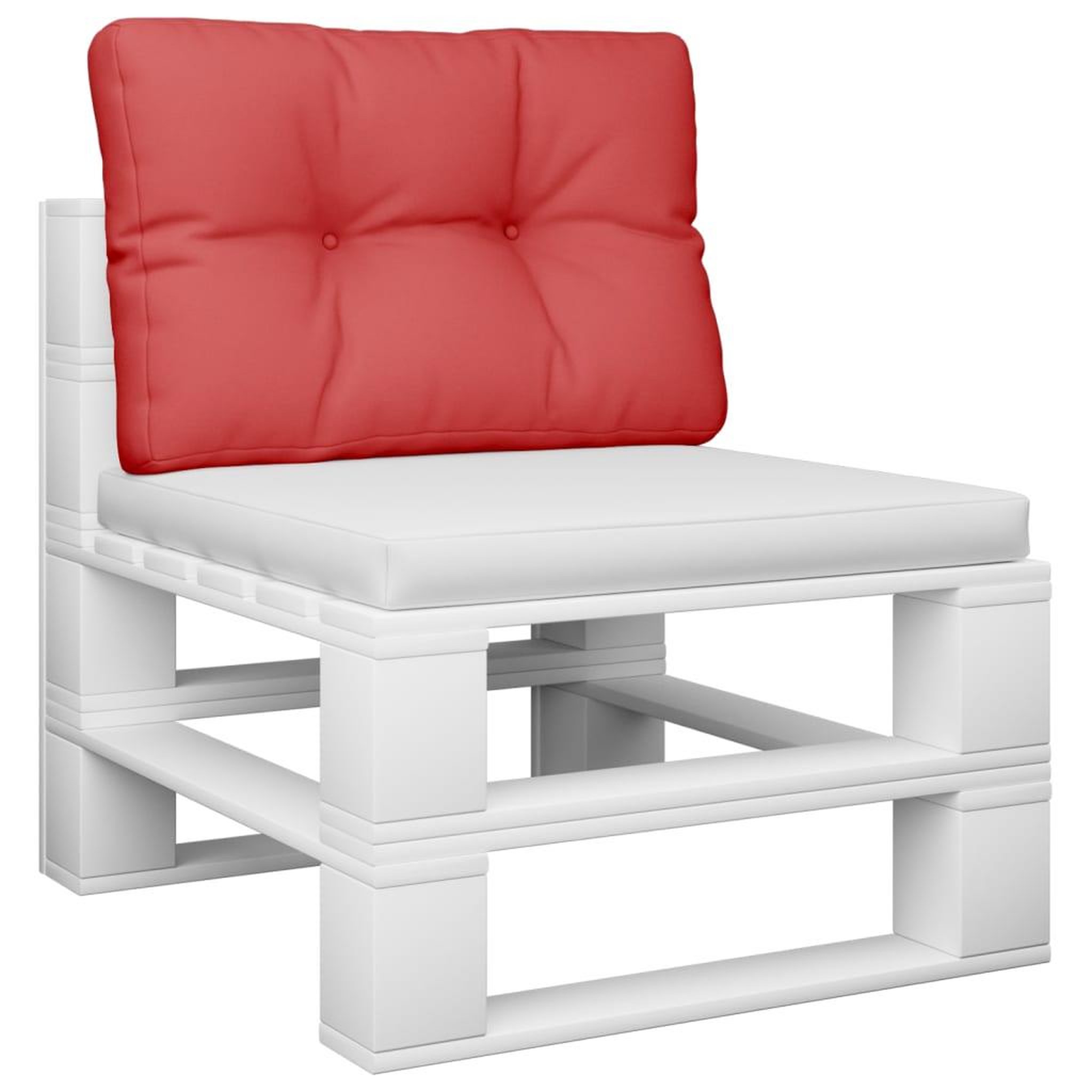 Voir la diapositive 3 : VIDAXL Coussin de palette rouge 50x40x12 cm tissu