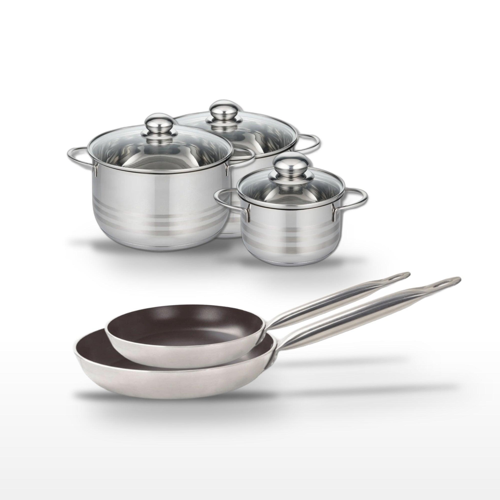 ELO Lot poêles 28/32 cm & faitouts 16/20/24 cm elo bistro line