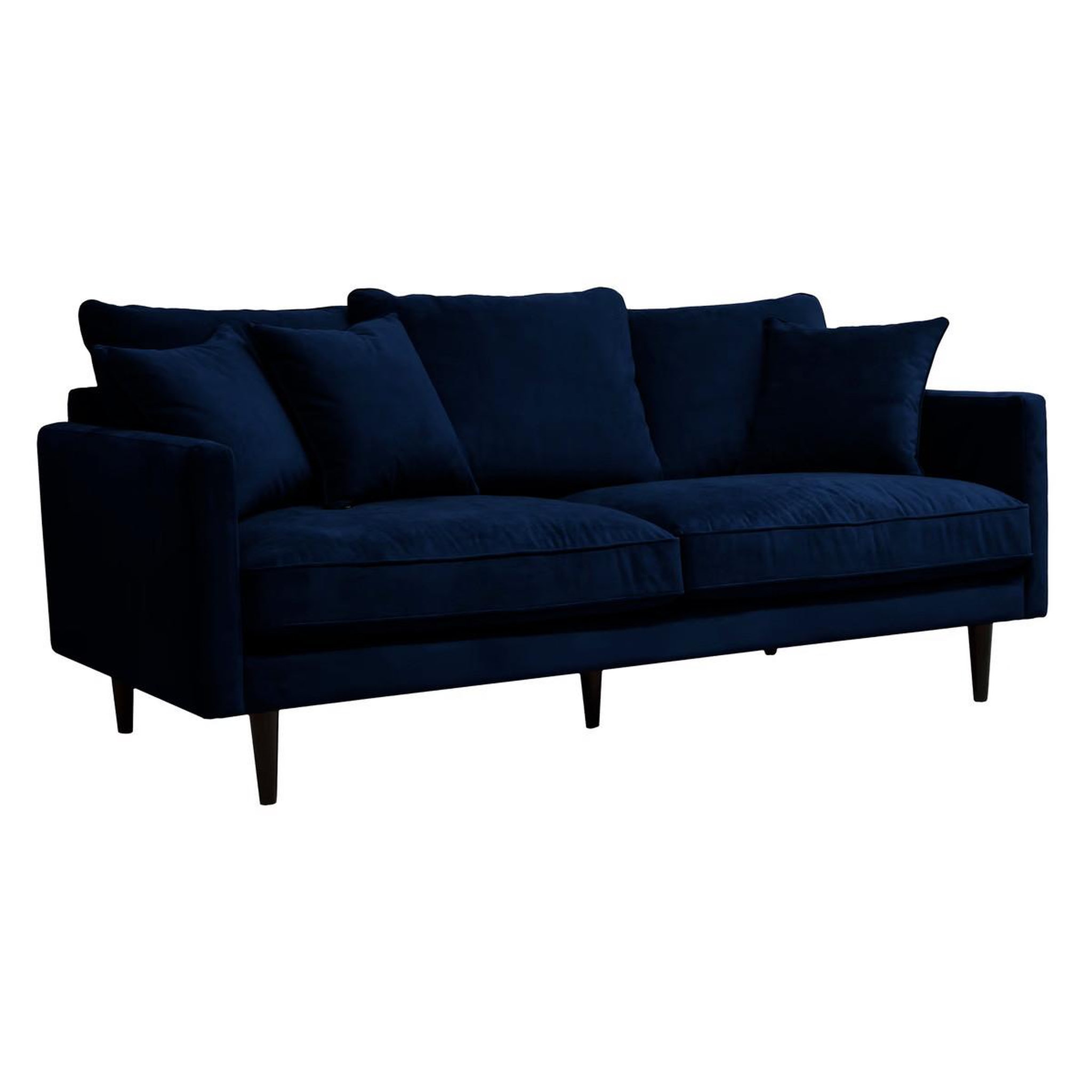 ATMOSPHERA Canapé 3 places en velours  candice  194cm bleu