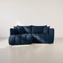 Voir la diapositive 2 : LISA DESIGN Cassiopee - canapé d'angle gauche 4 places en tissu texturé
