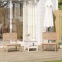 Voir la diapositive 1 : VIDAXL Chaises de jardin lot de 2 60x52,5x72 cm bois massif de pin