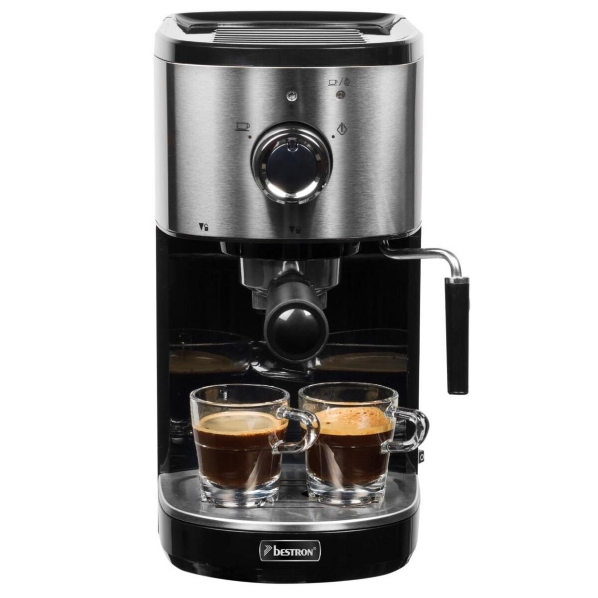 Bestron Machine à expresso 15 bars argent - AES800STE