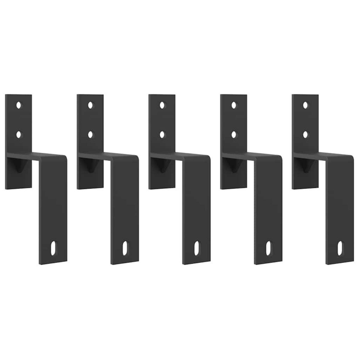 VIDAXL Kit de quincaillerie de porte coulissante 183 cm Acier Noir