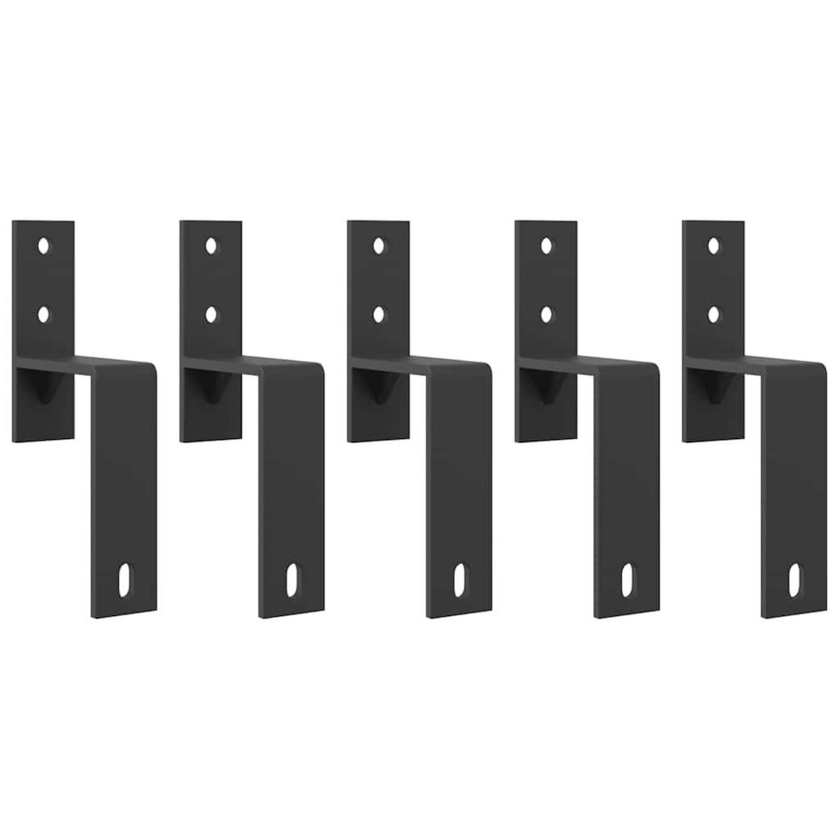 VIDAXL Kit de quincaillerie de porte coulissante 183 cm Acier Noir