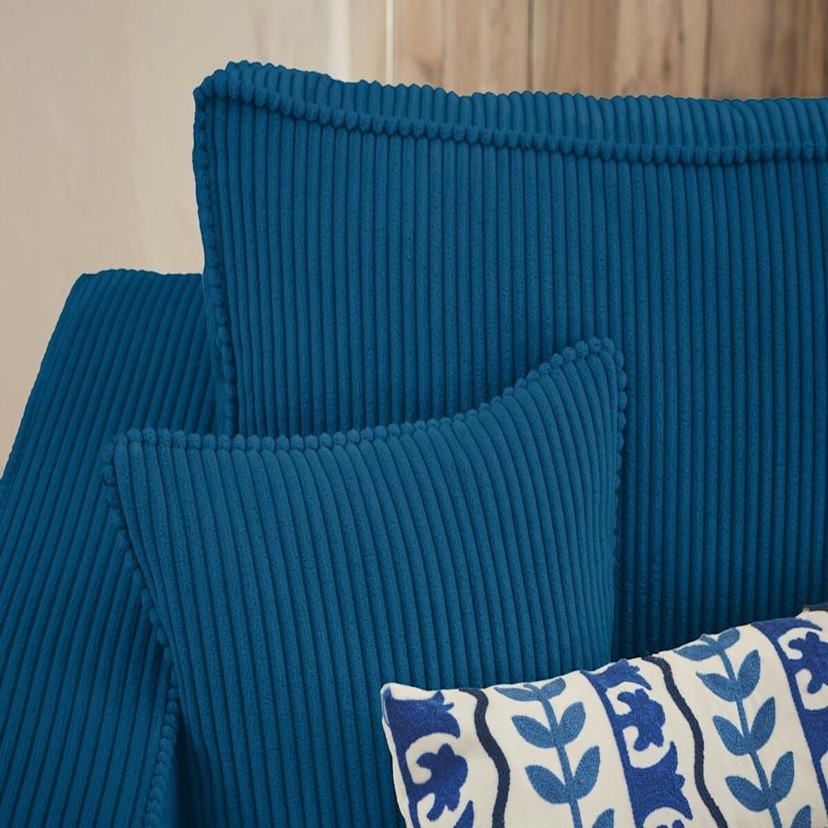 BEST MOBILIER Topaze - canapé d'angle réversible - 4 places - convertible avec coffre - en velours côtelé