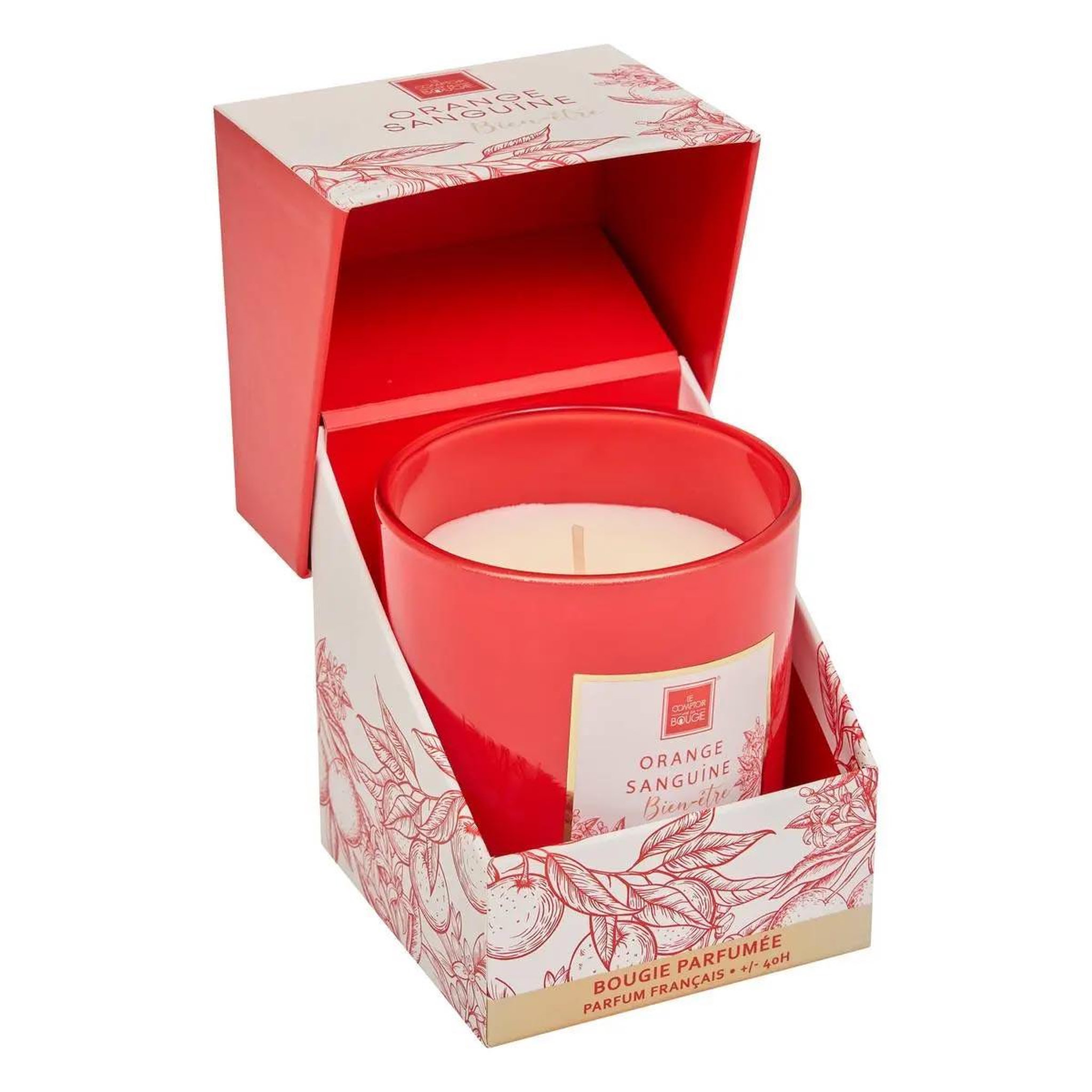 Voir la diapositive 2 : COMPTOIR DE LA BOUGIE Bougie parfumée  mael  190g orange sanguine