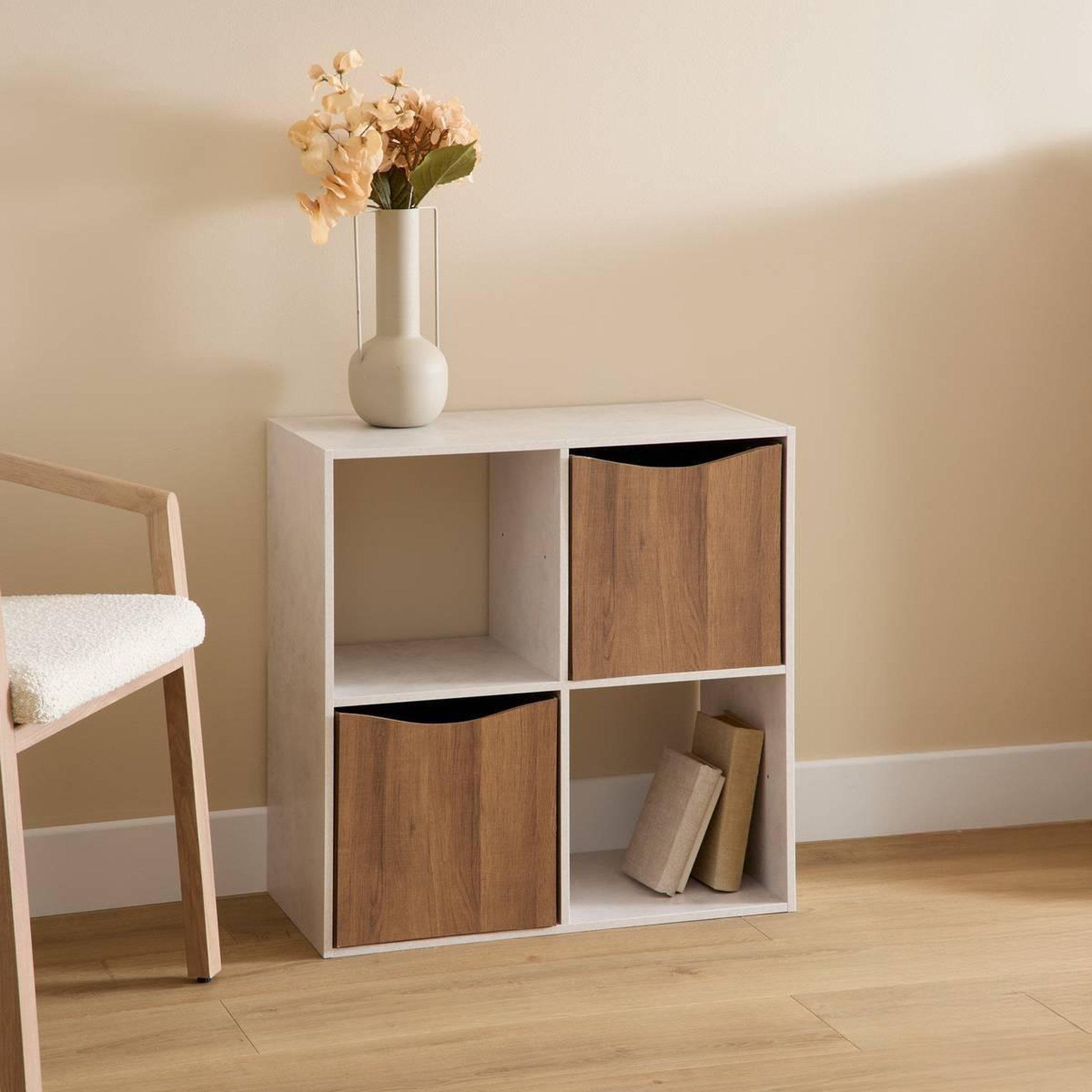 Voir la diapositive 4 : Paris Prix Étagère 4 Cases  Mix n'Modul  67cm Beige