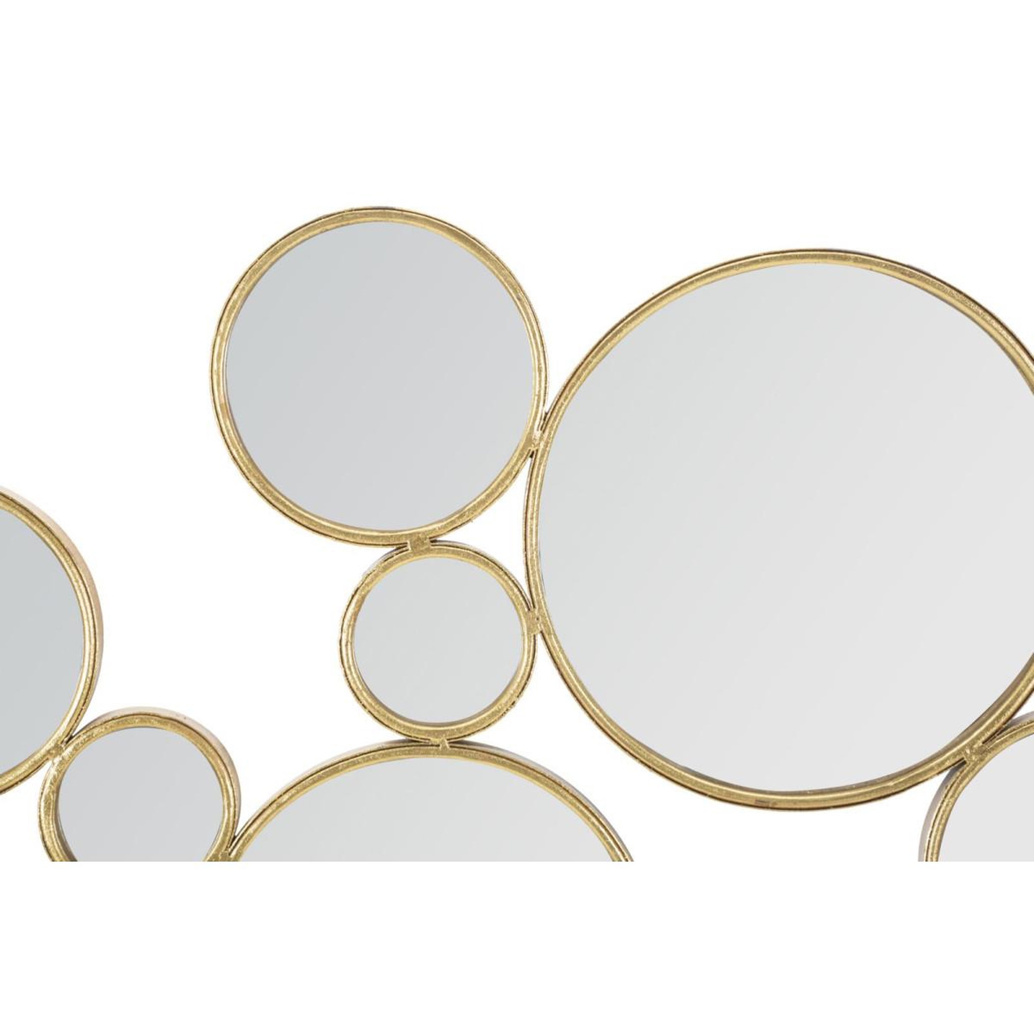 Voir la diapositive 2 : Paris Prix Décoration murale en métal  miroirs ronds  100cm or