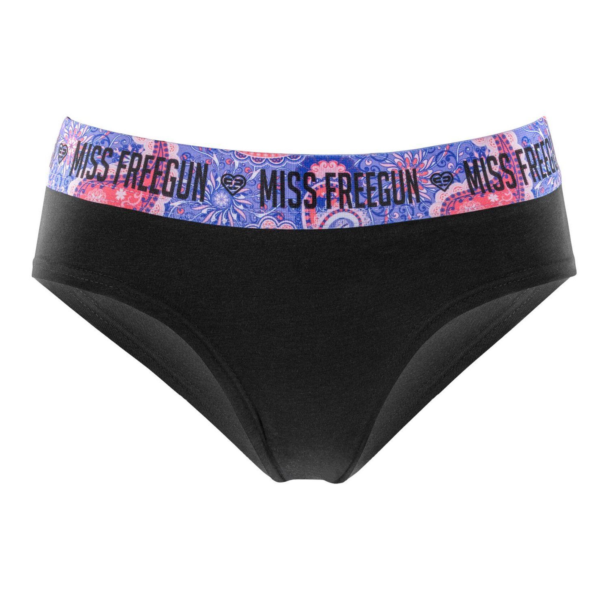 Voir la diapositive 5 : FREEGUN Lot de 3 culottes fille en coton ethnik