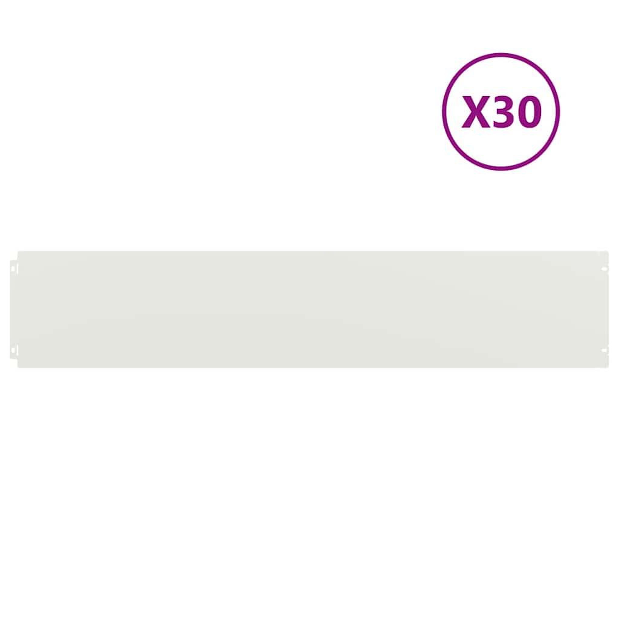 Voir la diapositive 2 : VIDAXL Bordures de pelouse 30 pcs blanc 20x103 cm acier lamine a froid