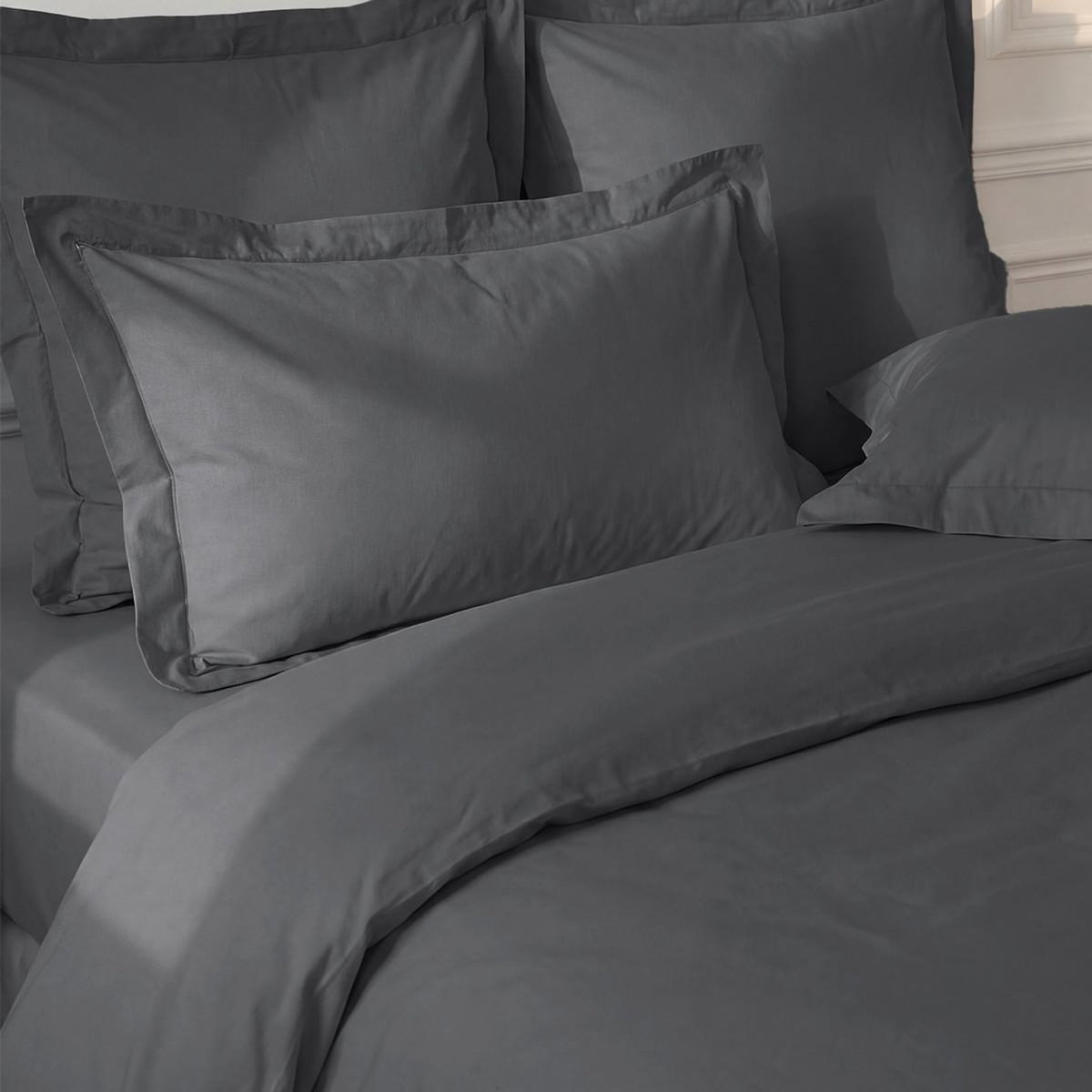 Sensei Maison Lot de 2 taies d'oreiller en percale de coton SOFT PERCALE