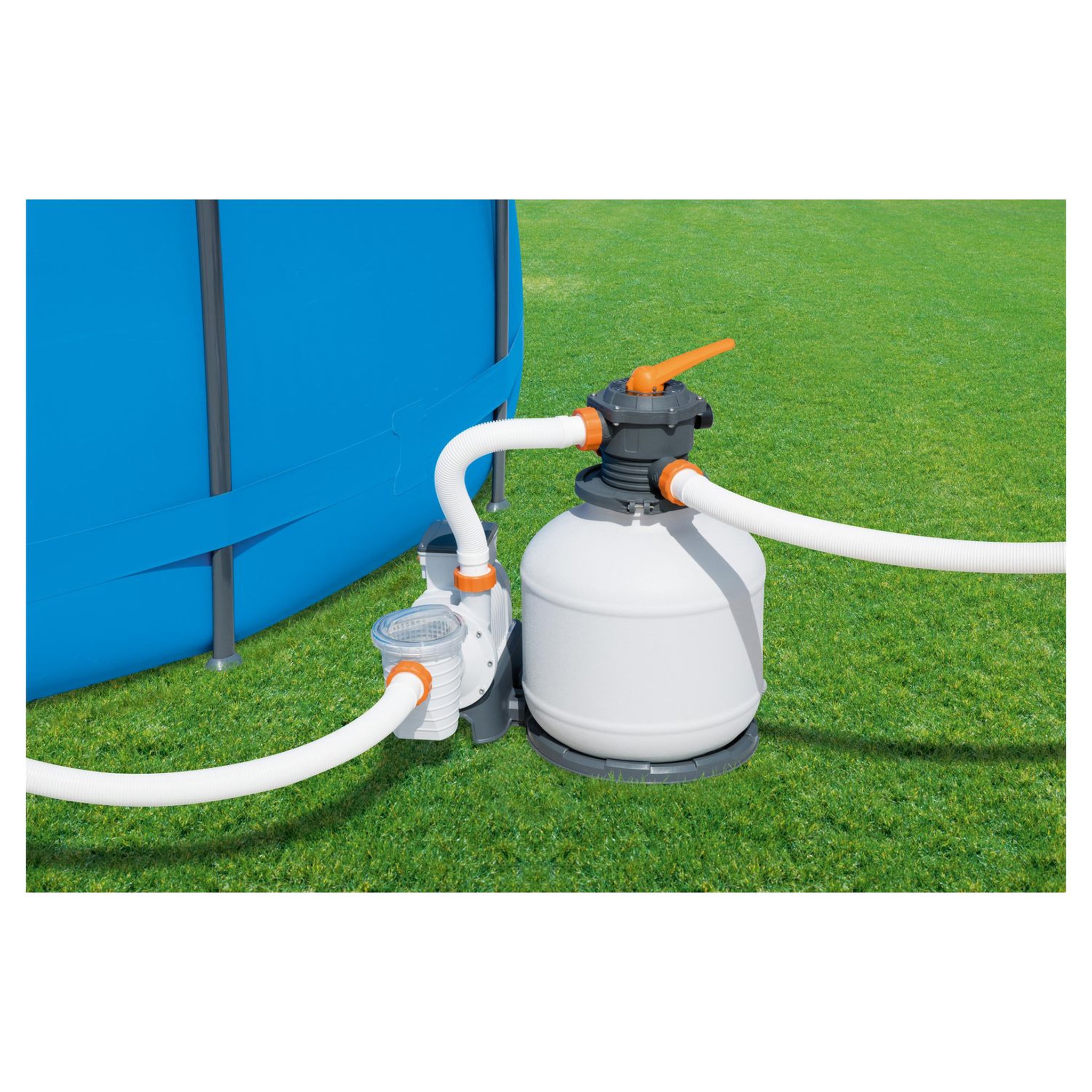 Voir la diapositive 2 : BESTWAY Filtre à sable Flowclear&trade; 11,355 m3/h, préfiltre, diffuseur Chemconnect&trade;