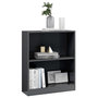 Voir la diapositive 3 : VIDAXL Bibliotheque Gris brillant 60x24x76 cm Bois d'ingenierie