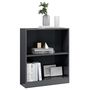 Voir la diapositive 3 : VIDAXL Bibliotheque Gris brillant 60x24x76 cm Bois d'ingenierie