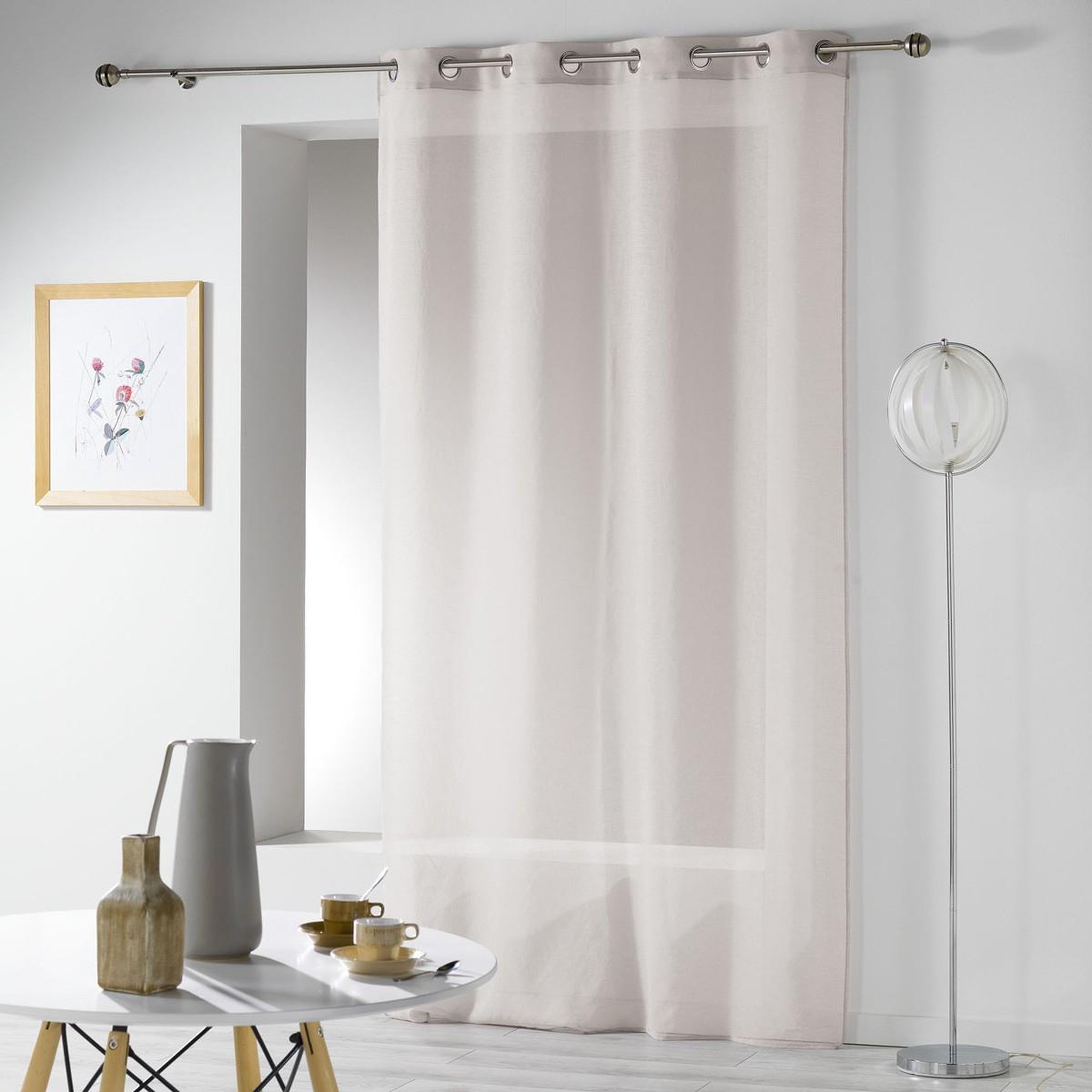 Douceur d'Intérieur Rideau voilage  telma  140x280cm taupe