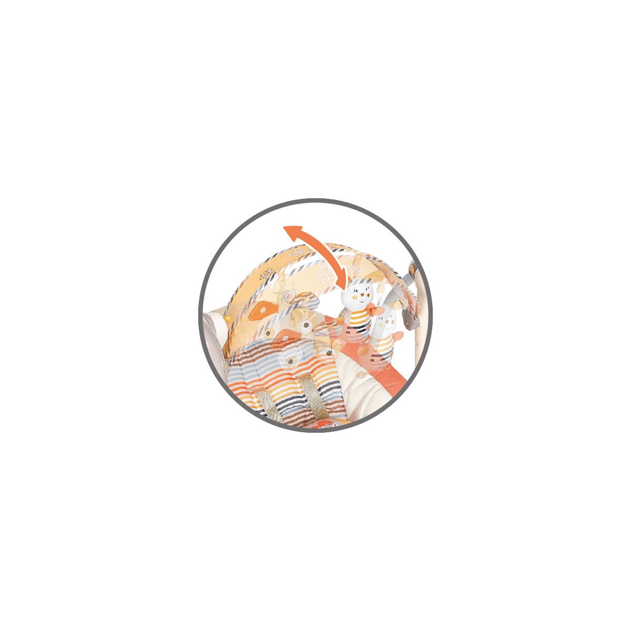 Voir la diapositive 2 : BREVI Transat balancelle musical Brilly Love natural