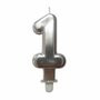 Voir la diapositive 1 : Paris Prix Bougie d'Anniversaire  Chiffre 1  7cm Argent