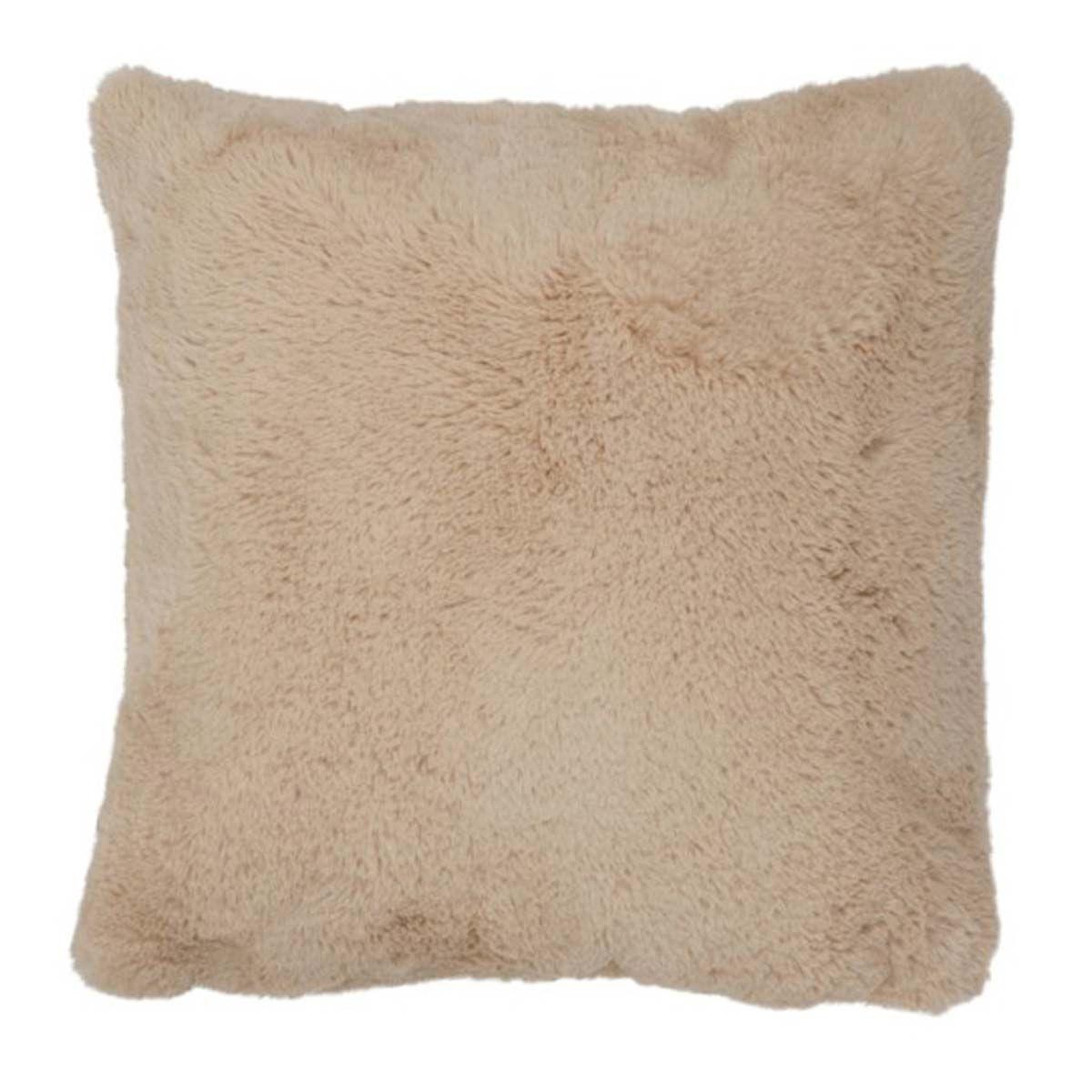 J-LINE Coussin imitation fourrure  cutie  45x45cm beige