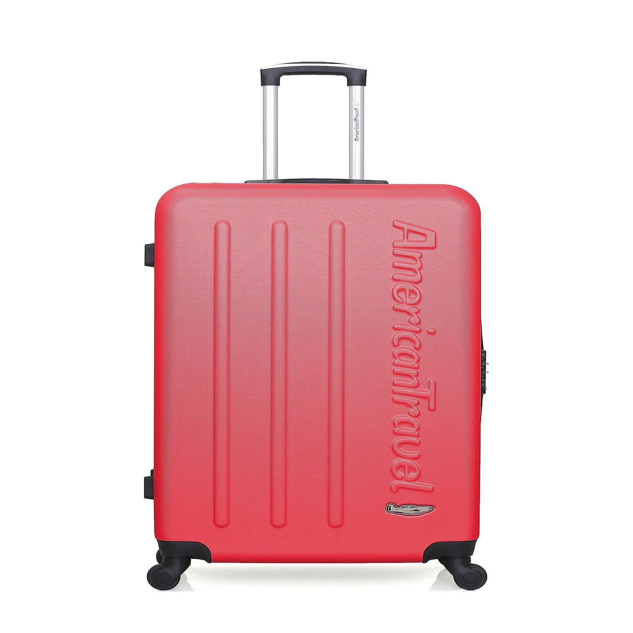 AMERICAN TRAVEL American travel - valise grand format bronx. Coloris disponibles : Rouge, Gris, Vert, Beige, Rose, Noir