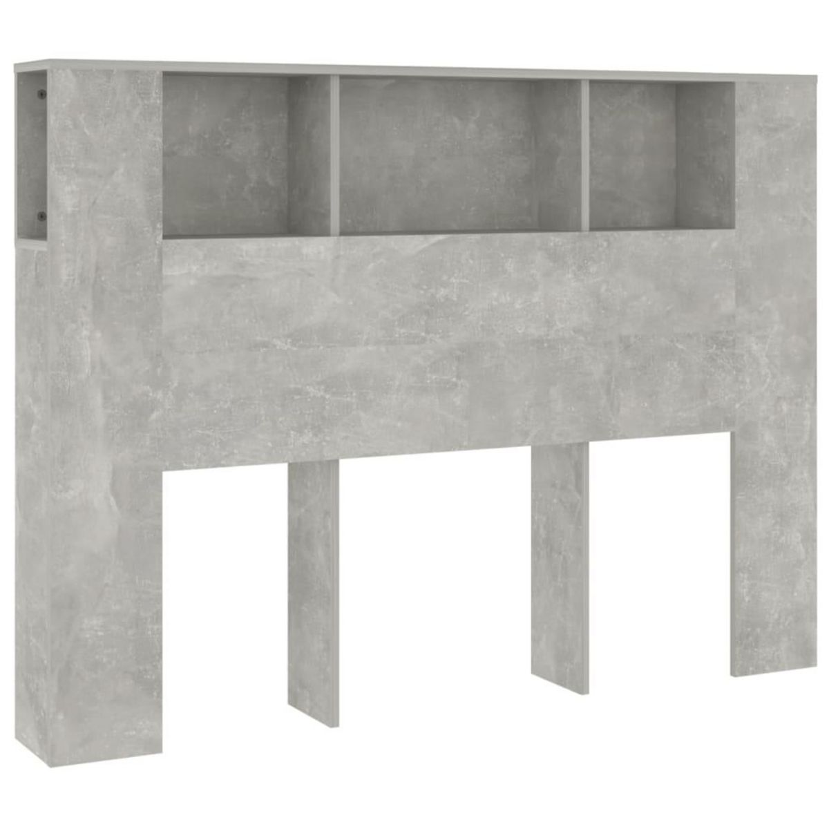 VIDAXL Armoire de tete de lit Gris beton 140x18,5x104,5 cm