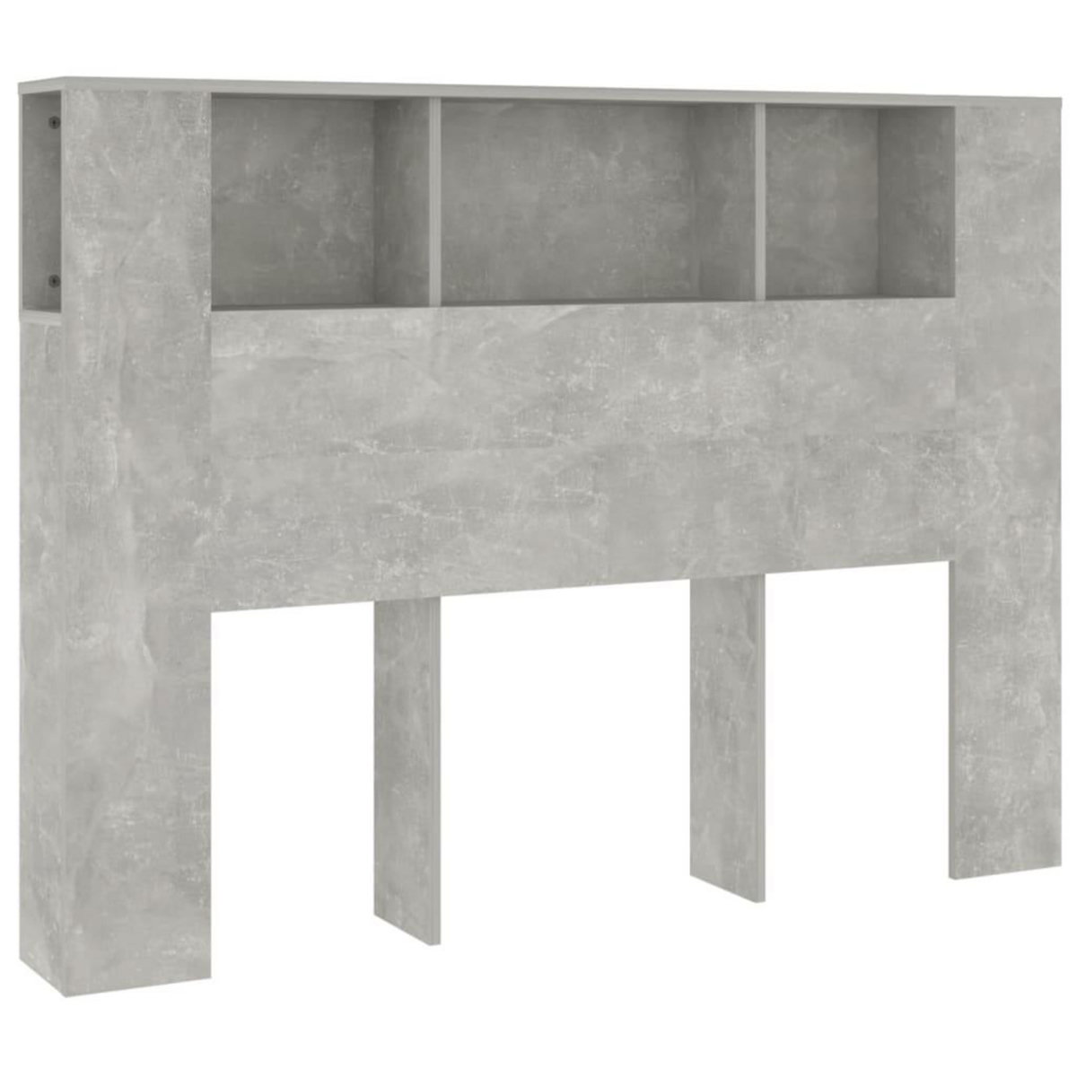 VIDAXL Armoire de tete de lit Gris beton 140x18,5x104,5 cm
