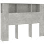 Voir la diapositive 2 : VIDAXL Armoire de tete de lit Gris beton 140x18,5x104,5 cm