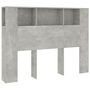 Voir la diapositive 2 : VIDAXL Armoire de tete de lit Gris beton 140x18,5x104,5 cm