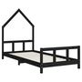 Voir la diapositive 3 : VIDAXL Cadre de lit pour enfants noir 90x190 cm bois de pin massif