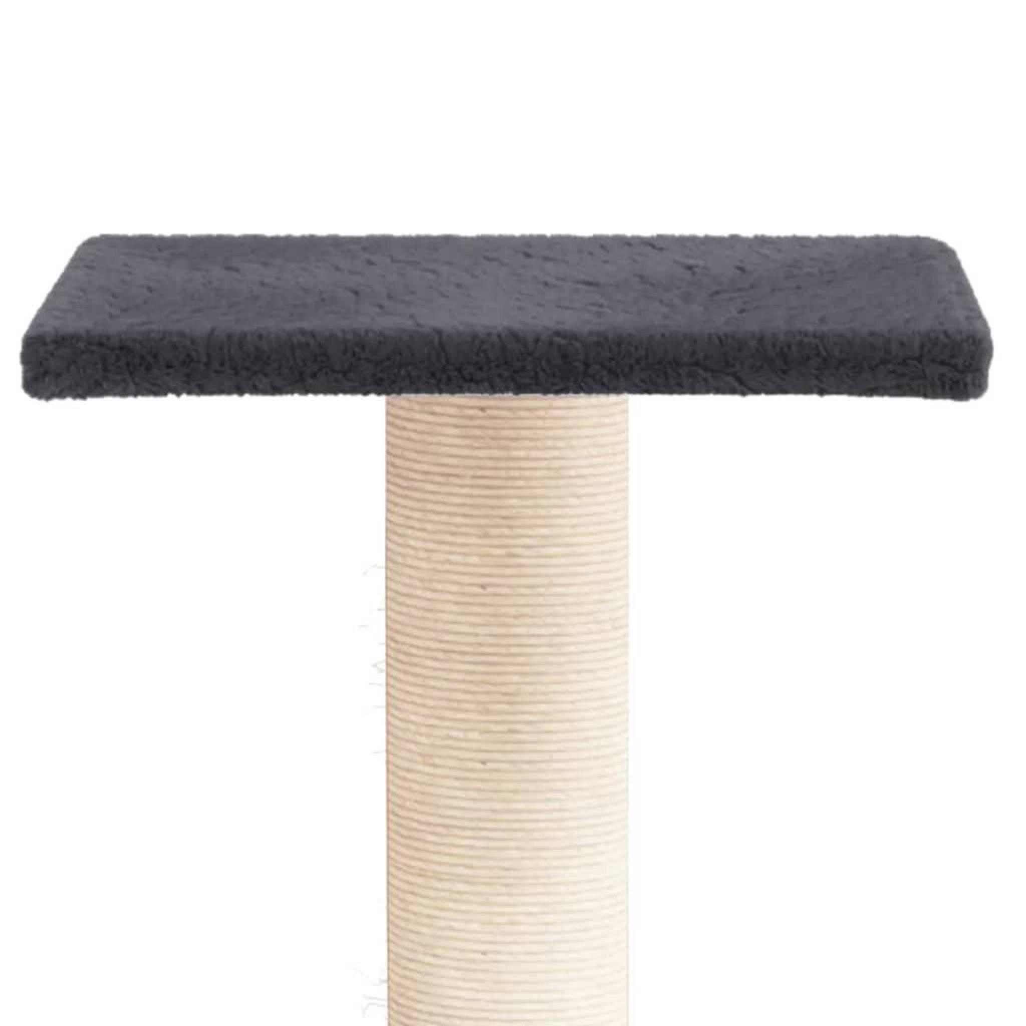 Voir la diapositive 4 : VIDAXL Arbre a chat avec plate-forme gris fonce 38 cm