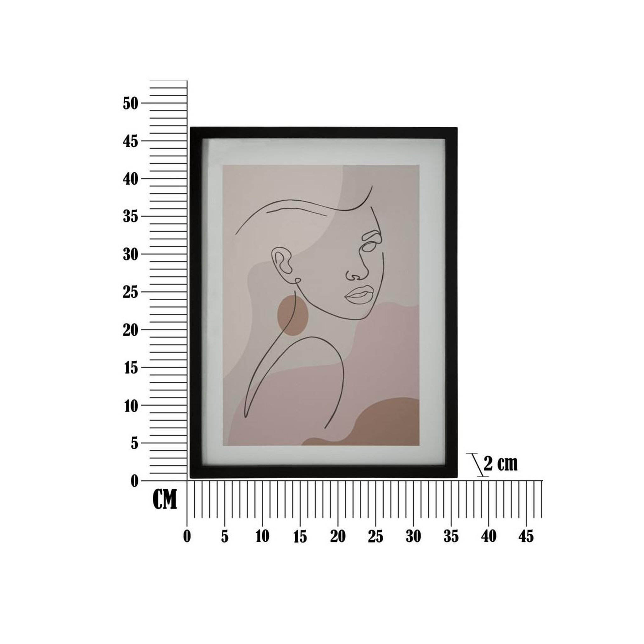 Voir la diapositive 6 : Paris Prix Cadre déco  visage  35x47cm multicolore