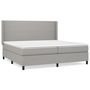 Voir la diapositive 2 : VIDAXL Sommier a lattes de lit avec matelas Gris clair 200x200cm Tissu
