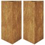 Voir la diapositive 2 : VIDAXL Jardinieres 2 pcs triangulaire acier resistant aux intemperies