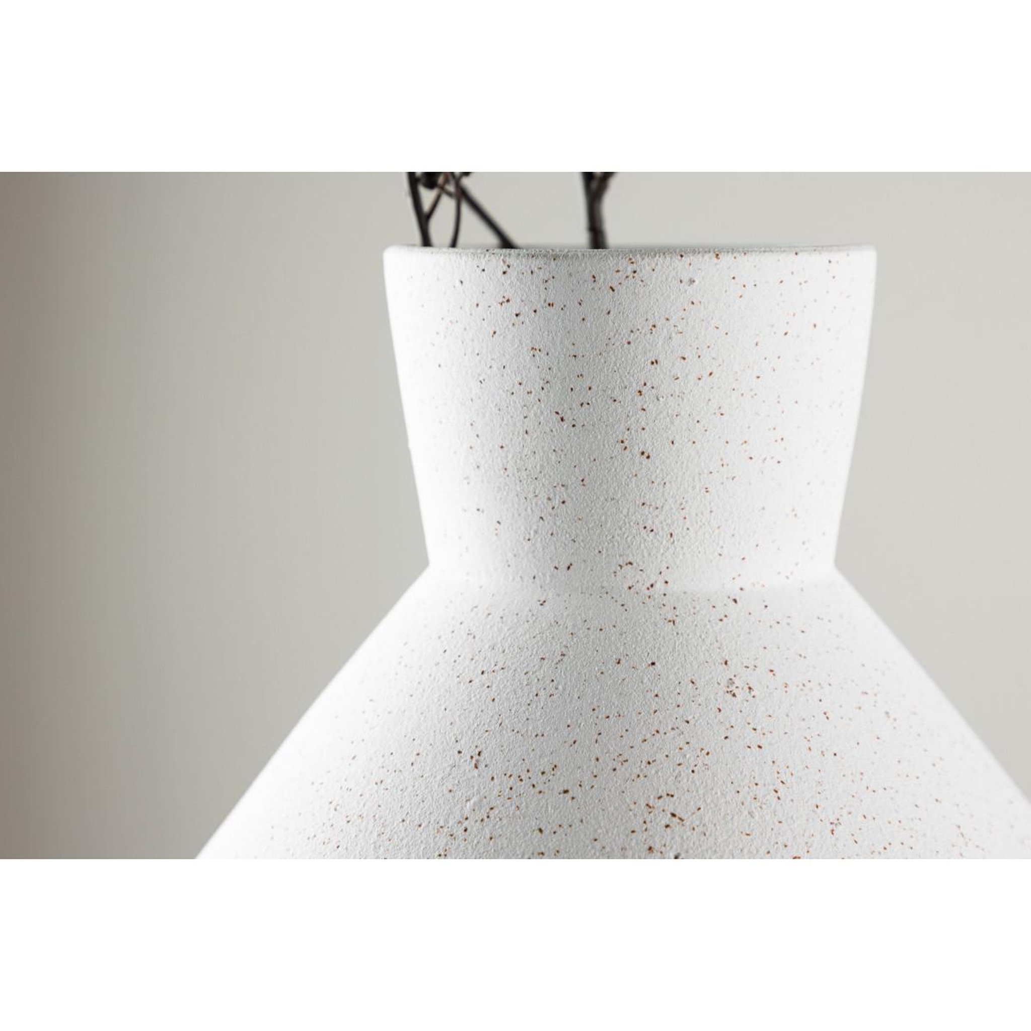 Voir la diapositive 3 : Paris Prix Vase design  rellis  22cm blanc