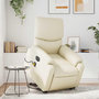 Voir la diapositive 1 : VIDAXL Fauteuil inclinable de massage electrique creme similicuir