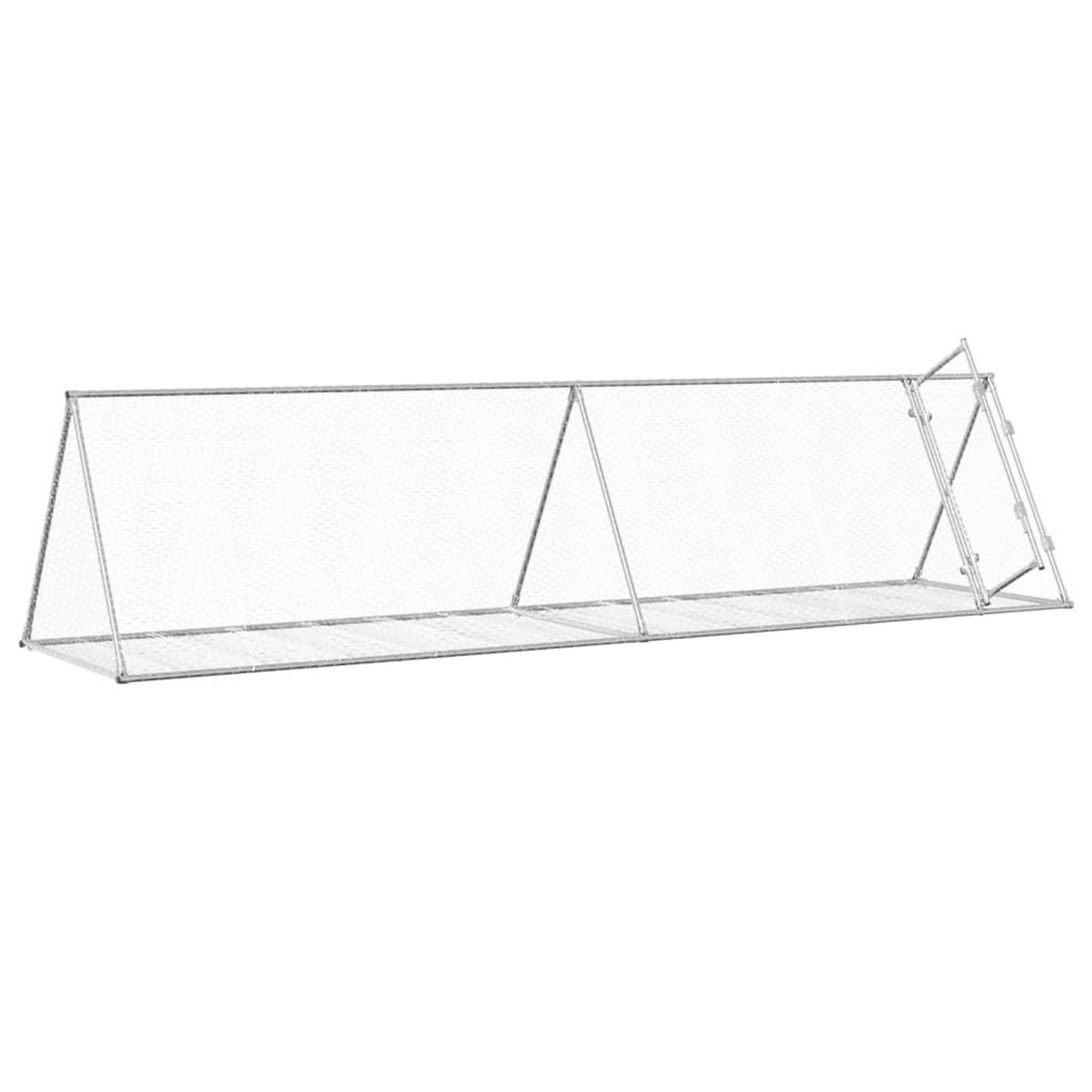 Voir la diapositive 3 : VIDAXL Clapier argente 400x105x91 cm acier galvanise