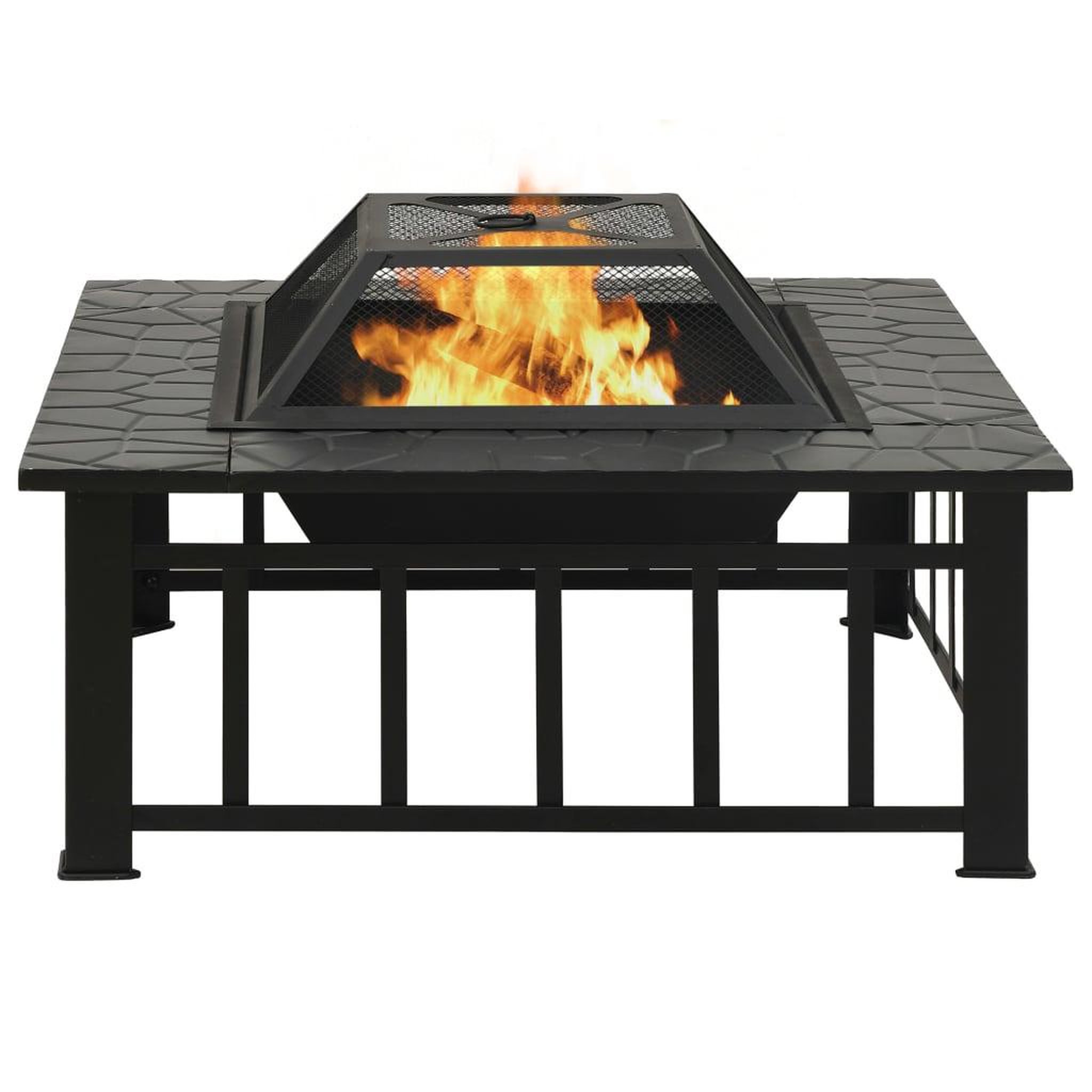 Voir la diapositive 3 : VIDAXL Foyer de jardin avec tisonnier 81x81x47 cm XXL Acier