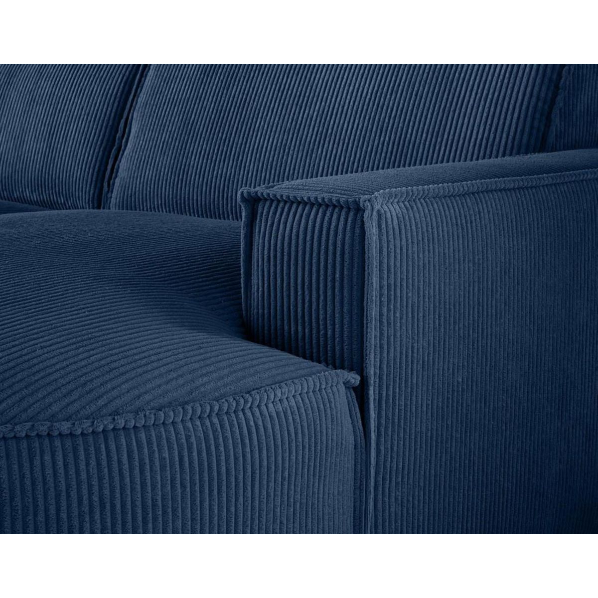 LISA DESIGN Spiaggia - canapé d'angle droit - forme arrondie - 5 places - en velours côtelé