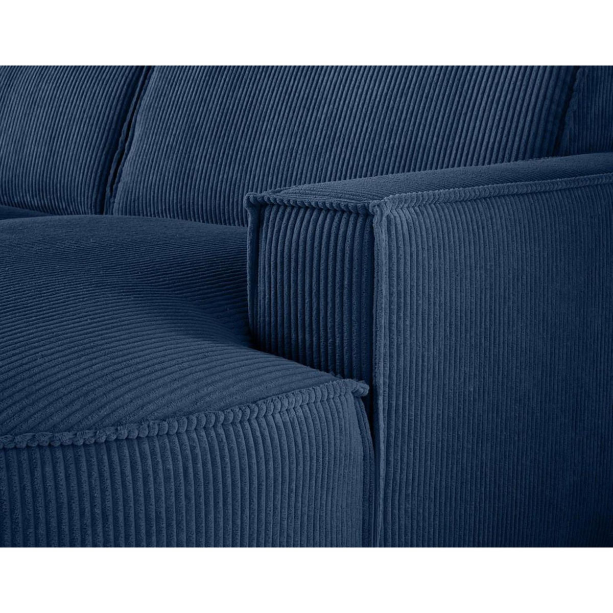 LISA DESIGN Spiaggia - canapé d'angle droit - forme arrondie - 5 places - en velours côtelé