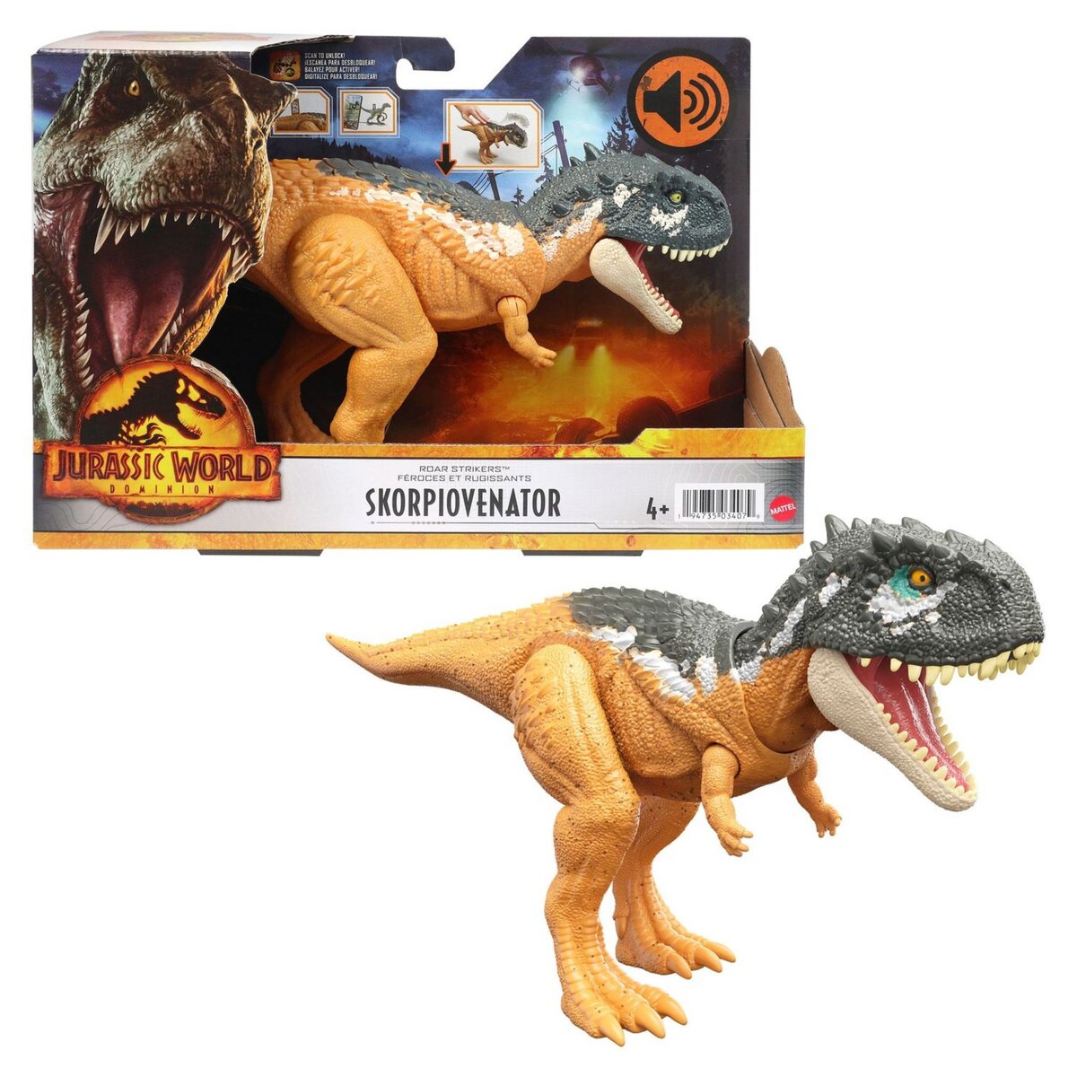 MATTEL Skorpiovenator Sonore Jurassic World 