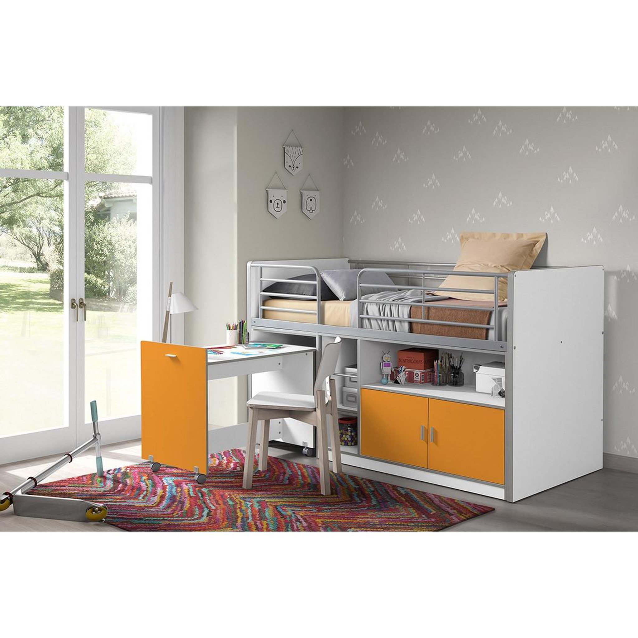 Voir la diapositive 3 : Paris Prix Lit combiné compact  bonny  90x200cm orange