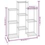 Voir la diapositive 6 : VIDAXL Jardiniere 83x25x100 cm Noir Fer